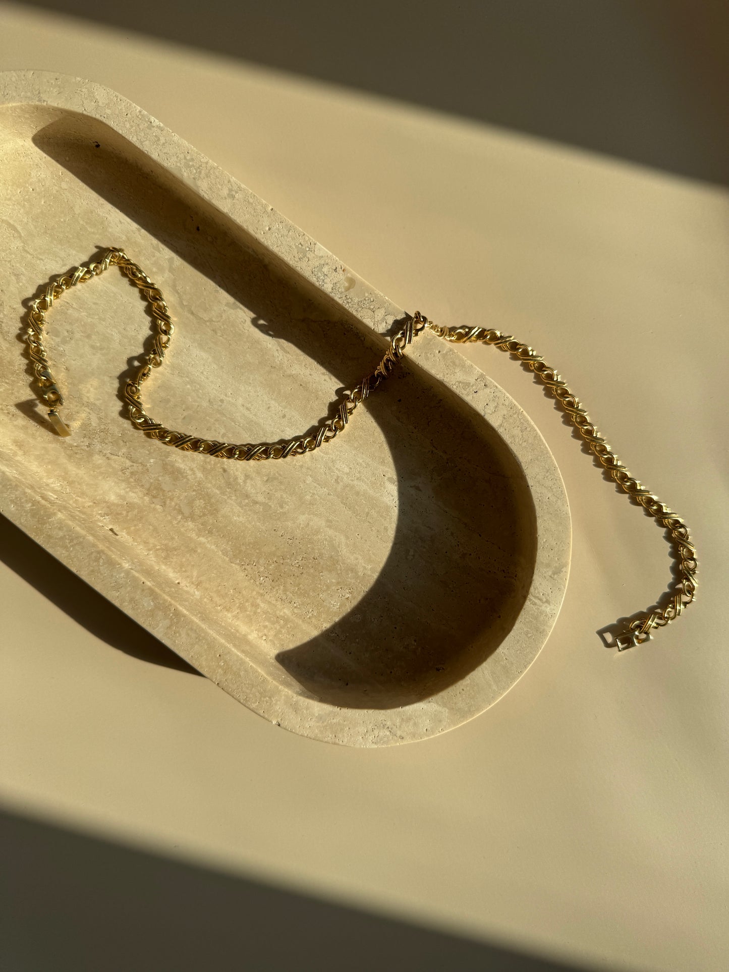 Travertine Oval Catchall