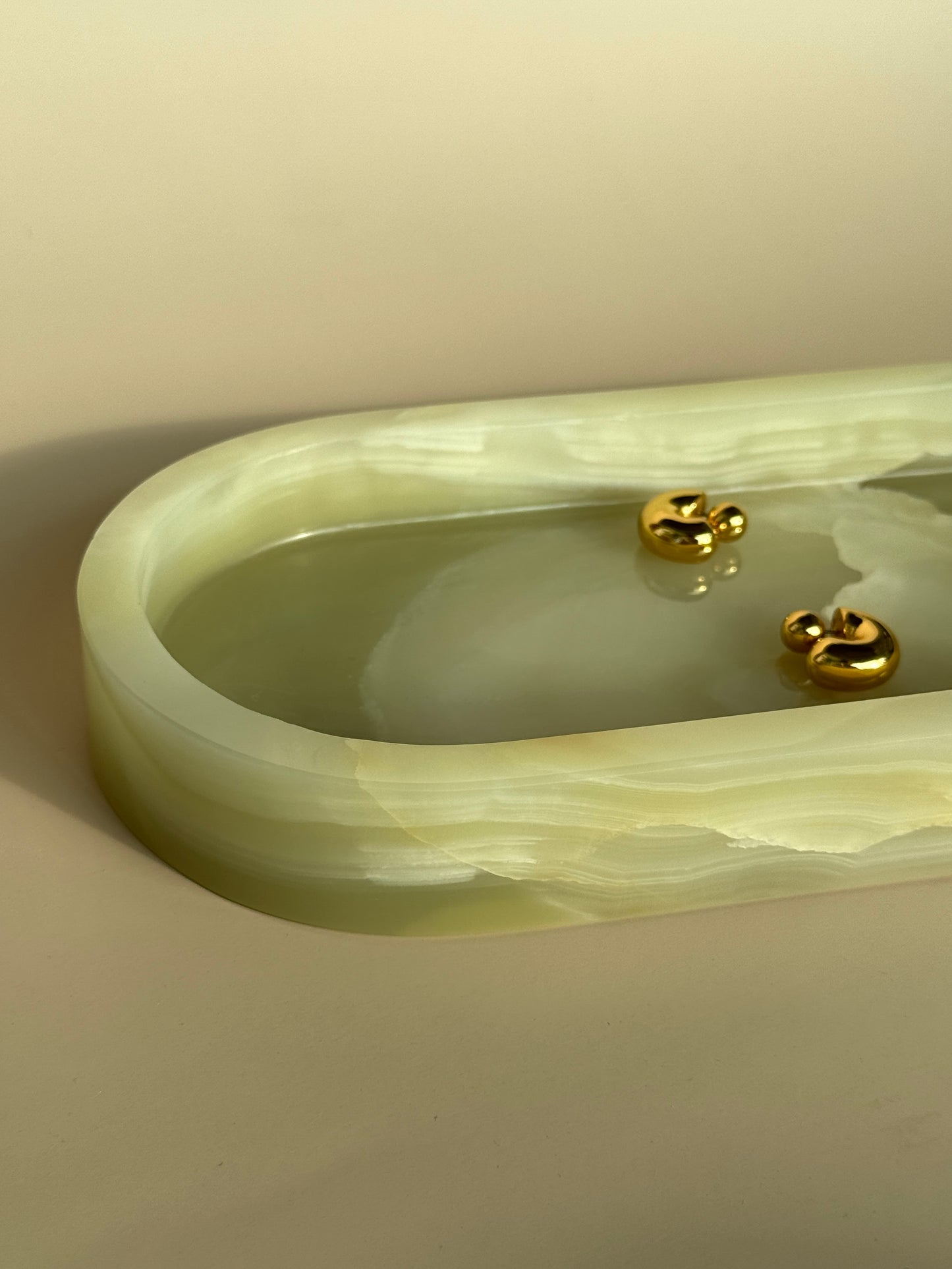 Green Onyx Oval Catchall