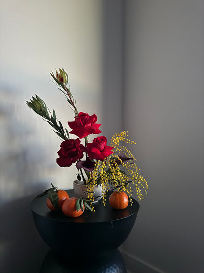 Ikebana Lunar New Year Arrangement with Vase - GTA / Toronto Flower Delivery