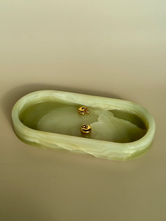 Green Onyx Oval Catchall