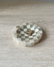 Load image into Gallery viewer, Checkered Travertine and Green Onyx Catchall
